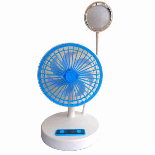 پنکه شارژی R-2022 چراغدار مناسب آرایش،مطالعه و...