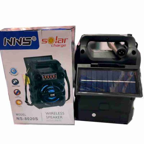 اسپیکر خورشیدی NS-8020S رادیو و چراغ قوه