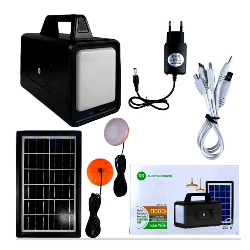 پکیج خورشیدی DP-7711 قوی روشنایی و شارژر پکیج خورشیدی قابل حمل DP-7711 قوی روشنایی و شارژر